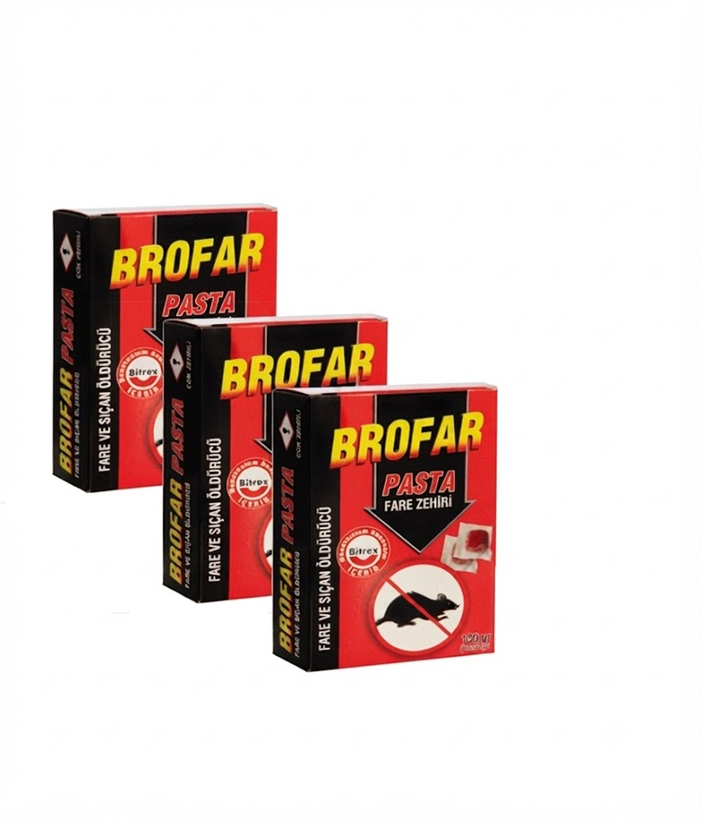 Brofar Pasta - 3'lü Ekonomik Fare Zehiri Seti 100 GR